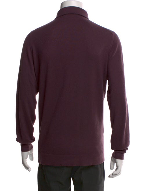 Loro Piana Mock Neck Long Sleeve Polo Sweater