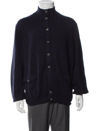 Loro Piana Cashmere Mock Neck Cardigan