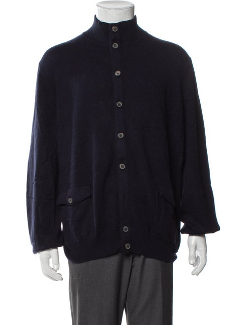 Loro Piana Cashmere Mock Neck Cardigan