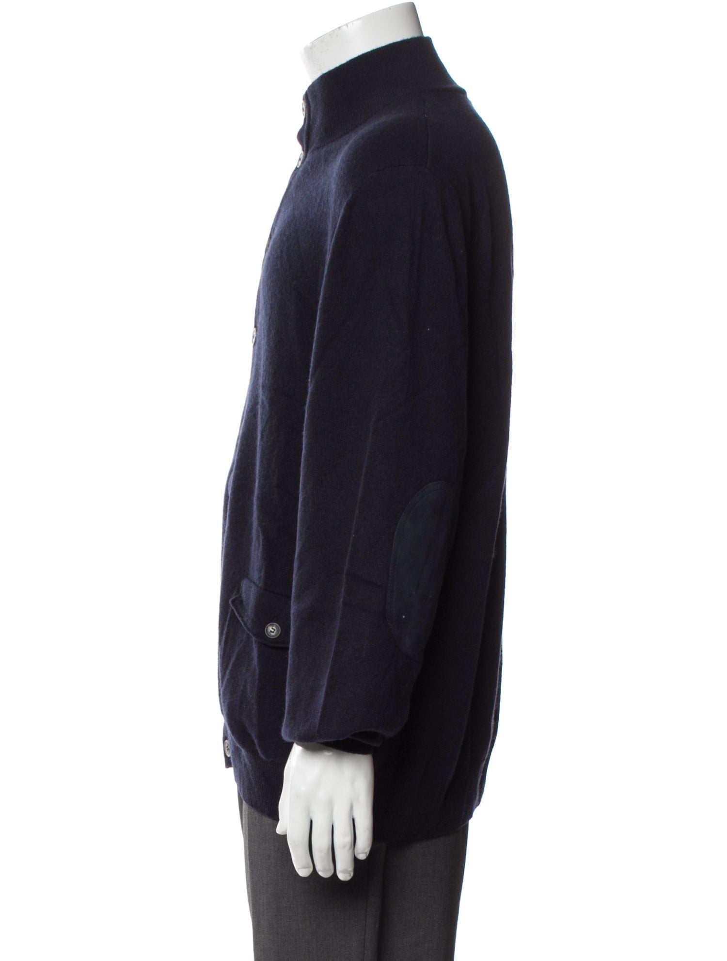 Loro Piana Cashmere Mock Neck Cardigan