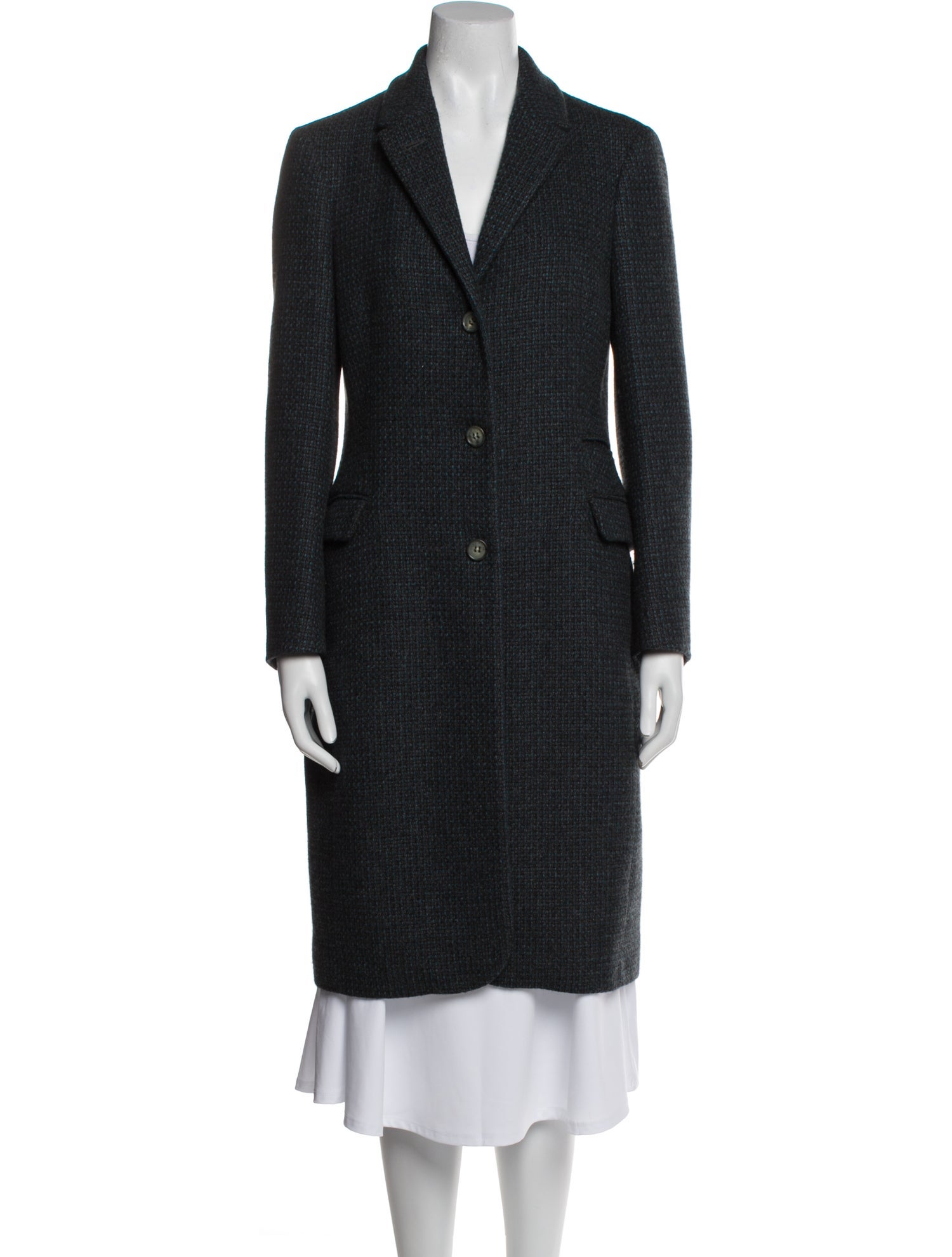 Loro Piana Cashmere Tweed Pattern Coat