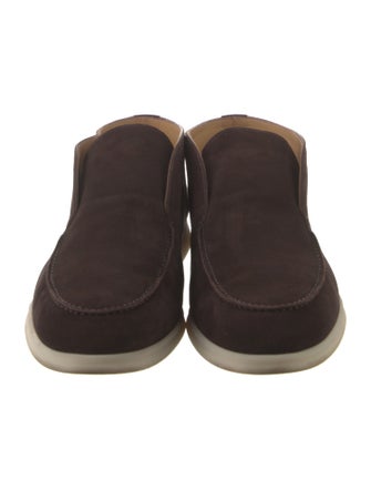 Loro Piana Open Walk Suede Slippers