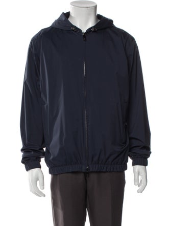 Loro Piana Green Storm System Reversible Windbreaker