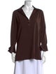 Loro Piana Silk V-Neck Blouse