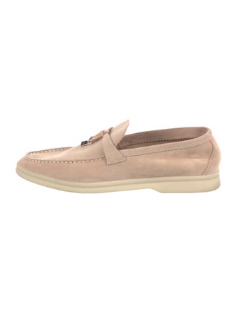Loro Piana Summer Charms Walk Suede Loafers