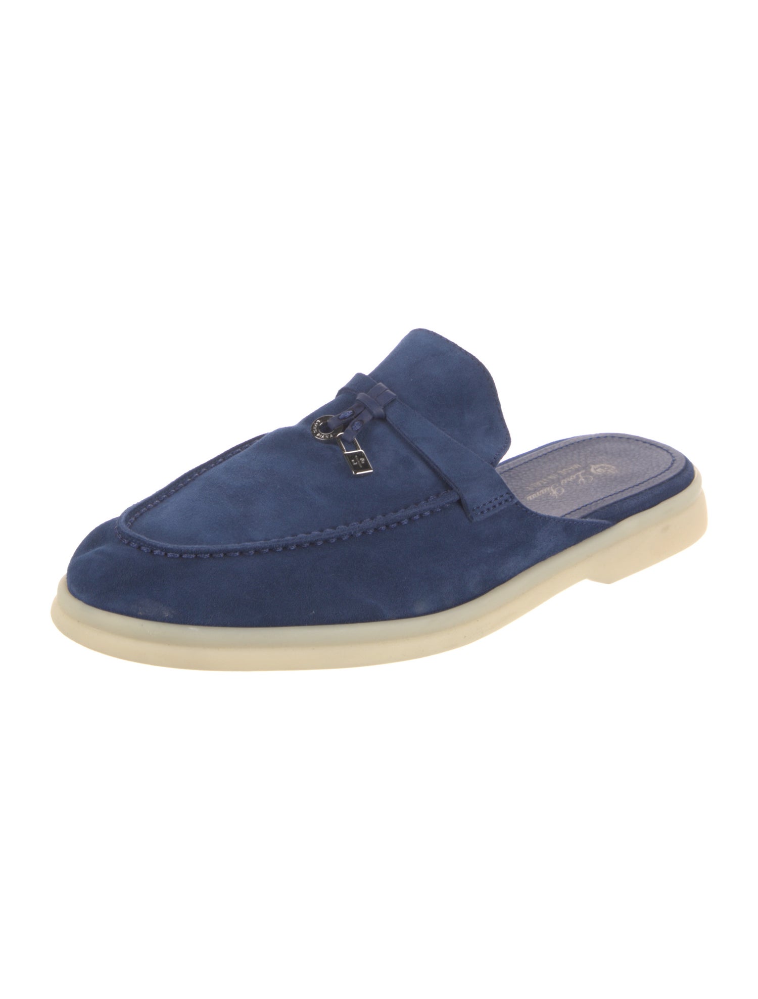 Loro Piana Babouche Charms Walk Suede Mules