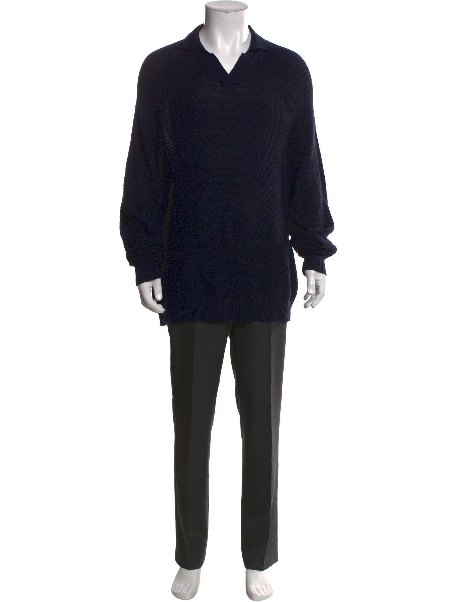 Loro Piana Silk V-Neck Polo Sweater