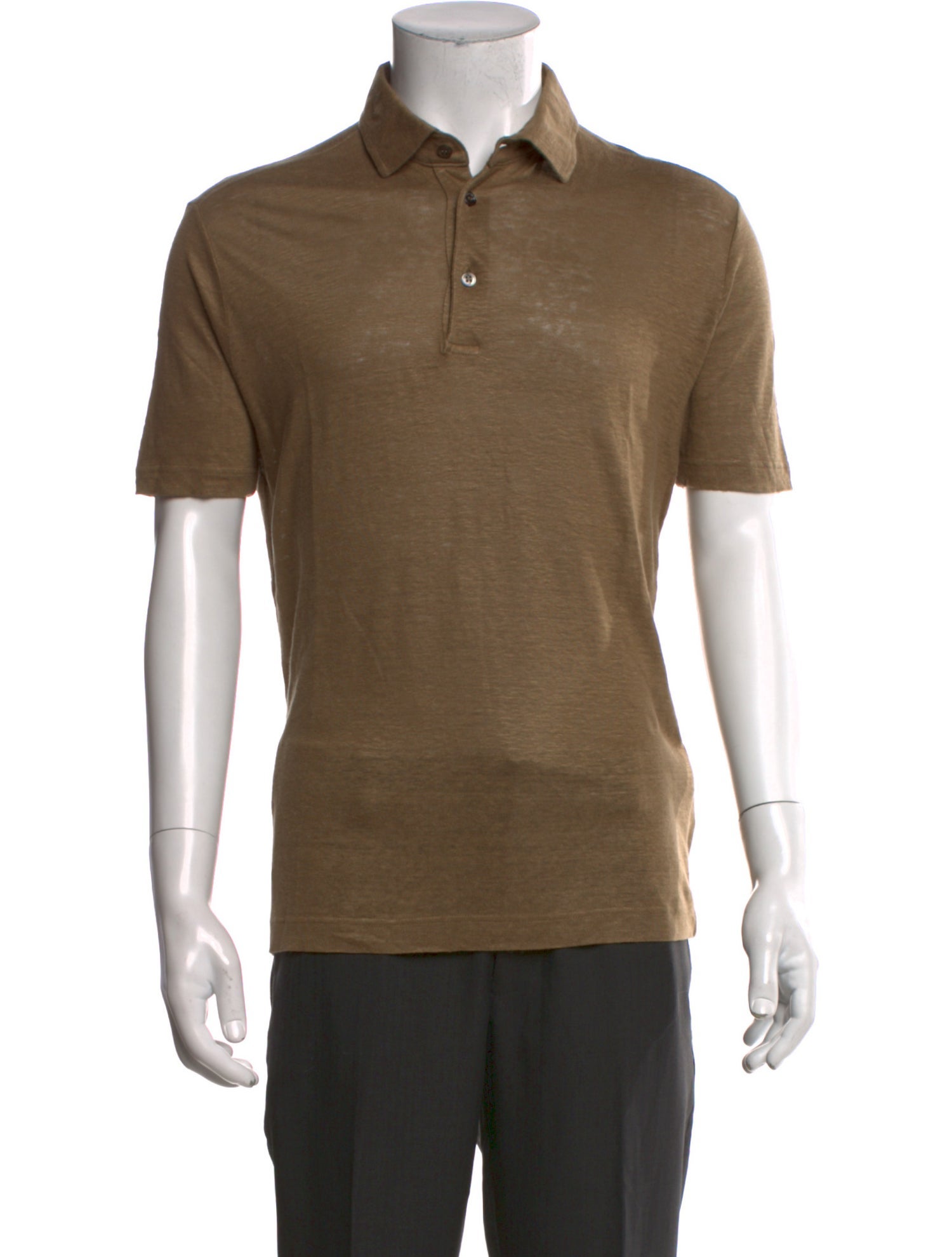 Loro Piana Linen Collar Polo Shirt