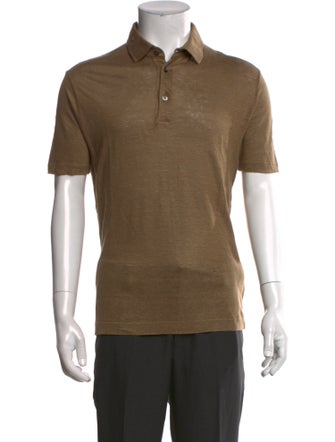 Loro Piana Linen Collar Polo Shirt