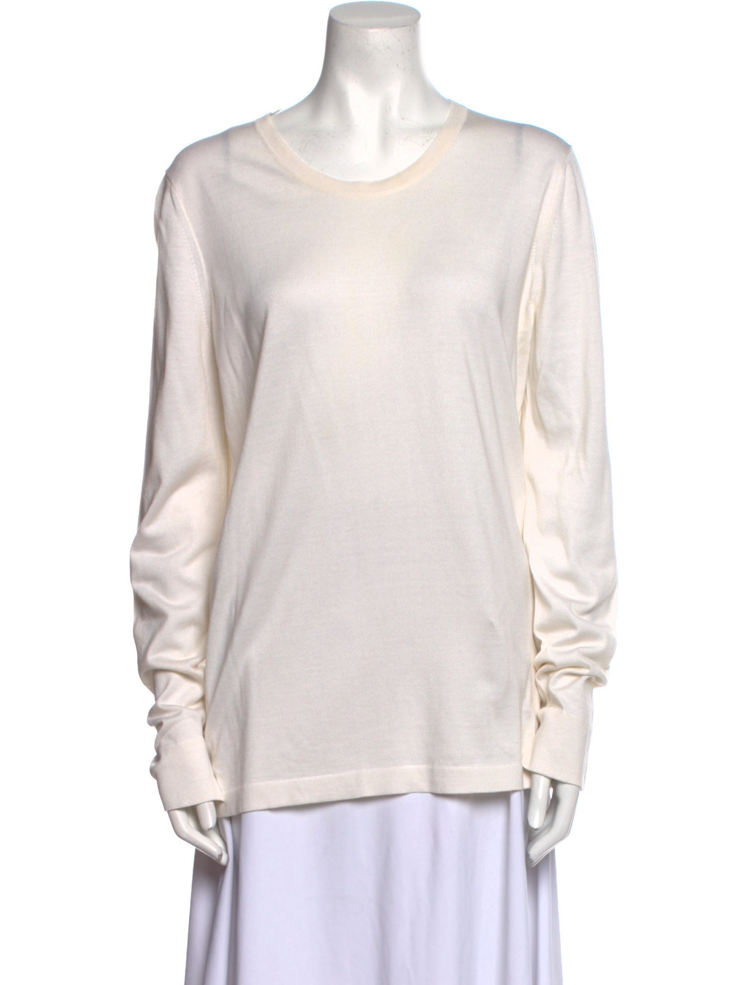 Loro Piana Silk Scoop Neck Sweatshirt