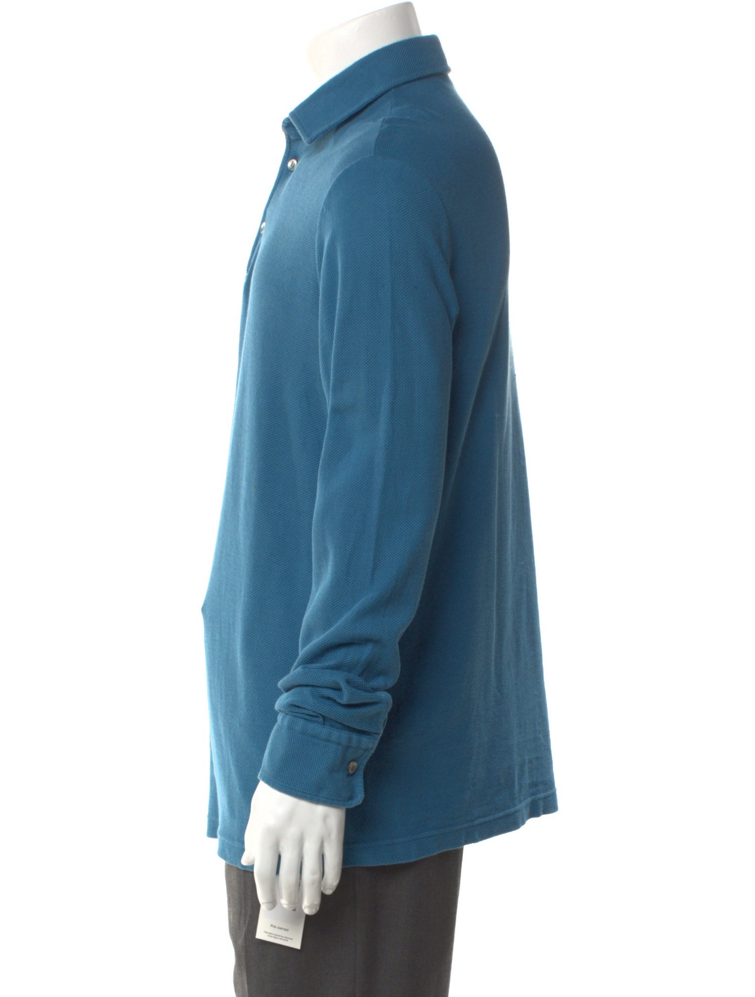 Loro Piana Collar Long Sleeve Polo Shirt