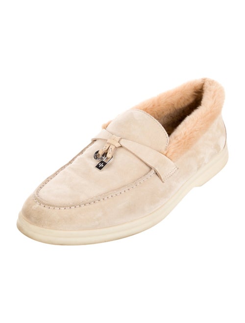 Loro Piana Summer Charms Walk Suede Loafers
