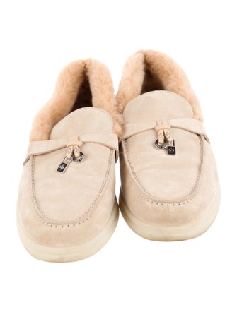 Loro Piana Summer Charms Walk Suede Loafers