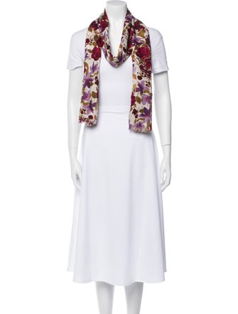 Loro Piana Cashmere Floral Print Scarf
