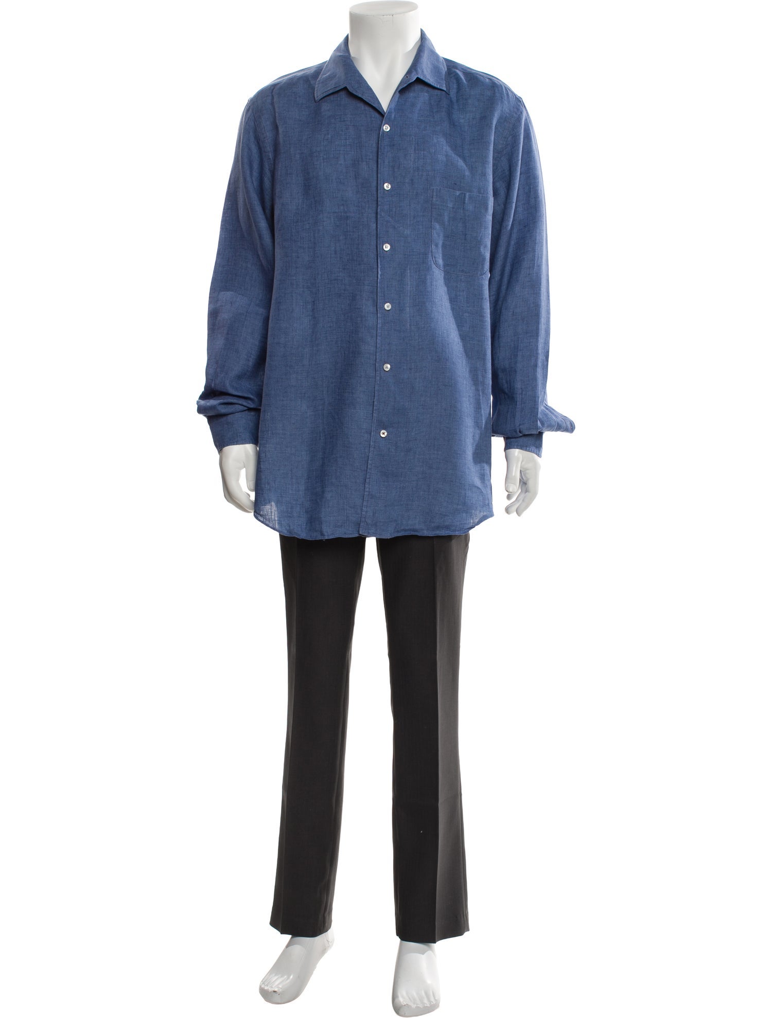 Loro Piana Andre Linen Denim Shirt