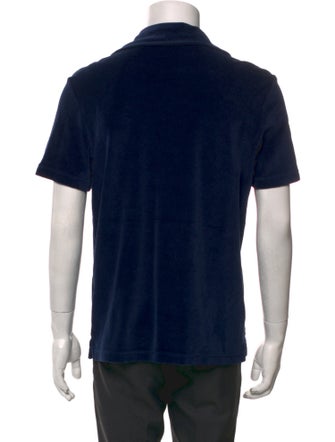 Loro Piana Velvet V-Neck Polo Shirt