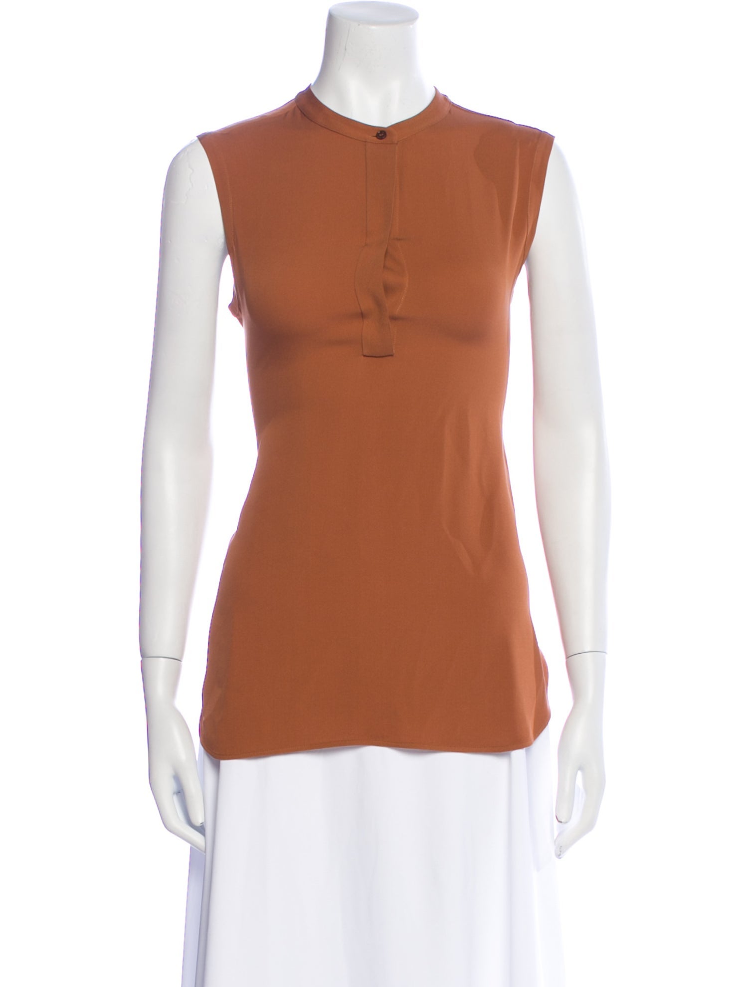 Loro Piana Silk Mock Neck Top