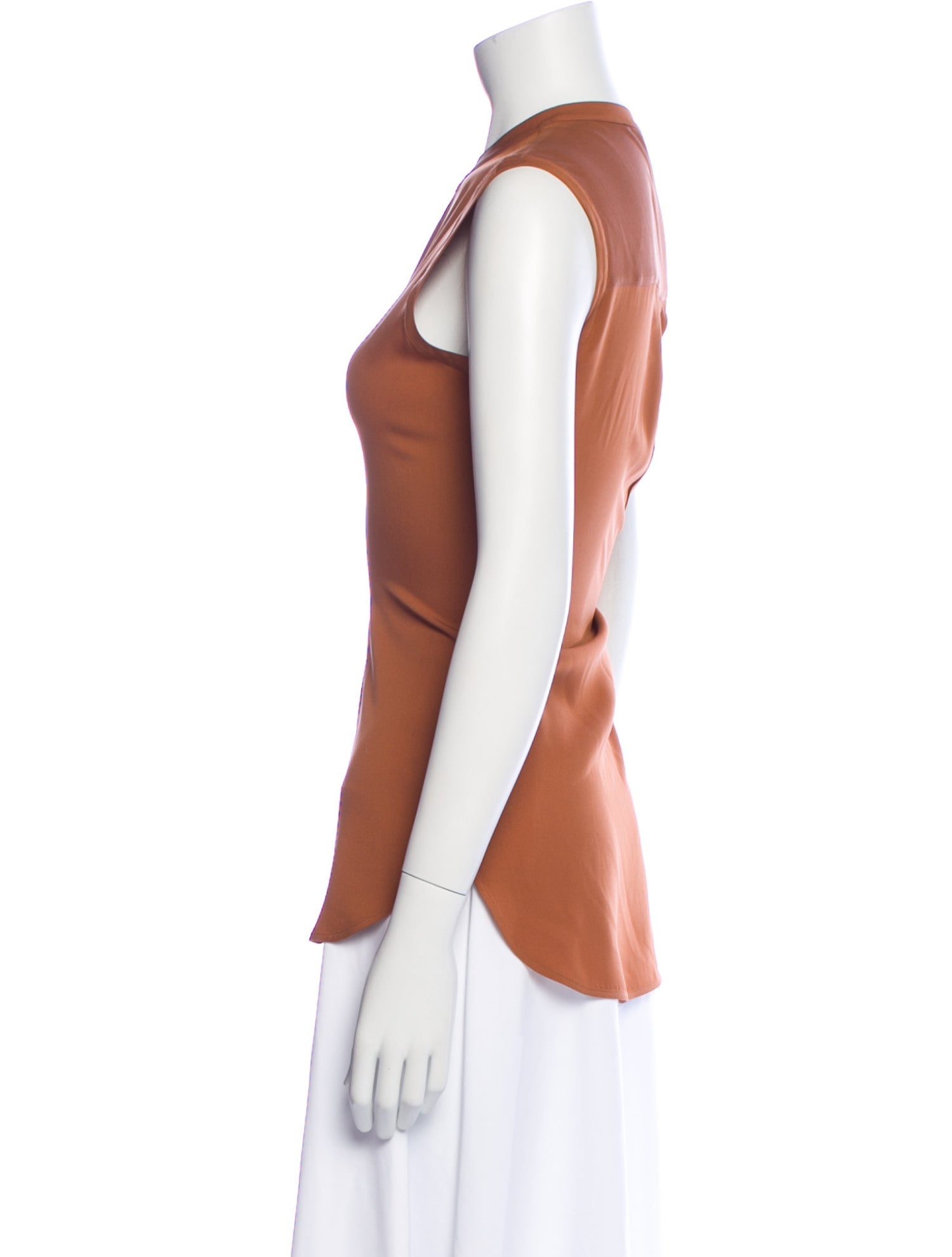 Loro Piana Silk Mock Neck Top