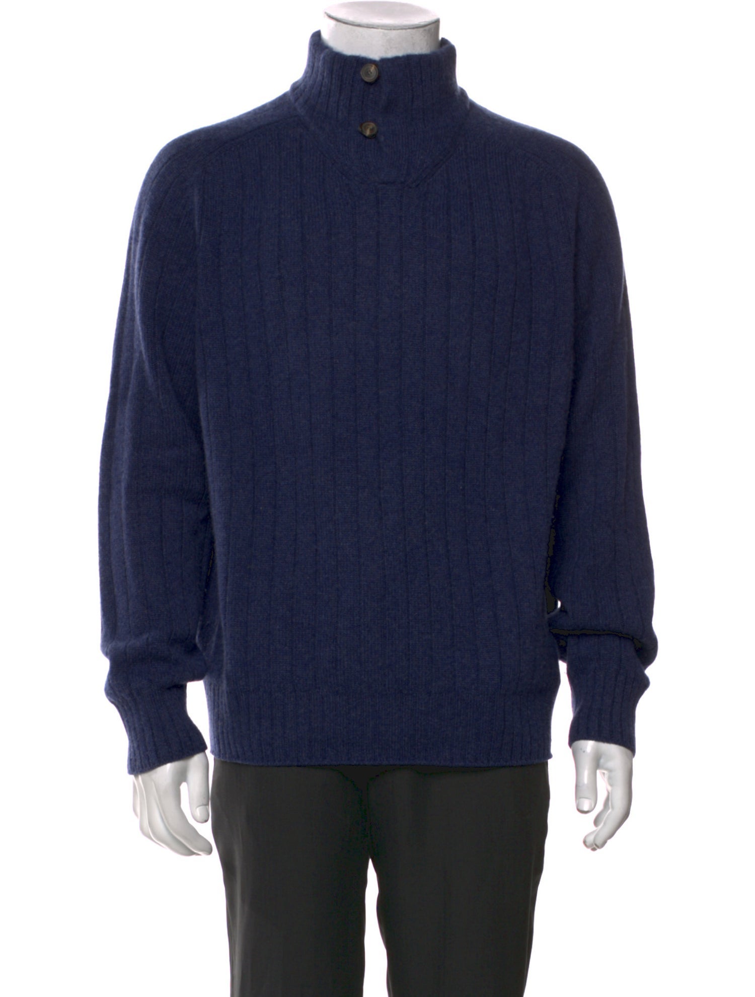 Loro Piana Baby Cashmere Turtleneck Polo Sweater