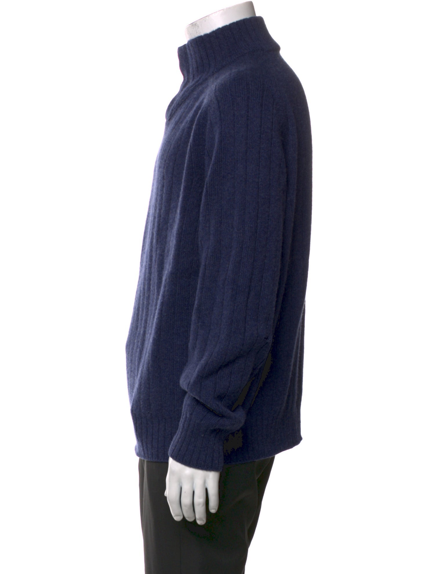 Loro Piana Baby Cashmere Turtleneck Polo Sweater