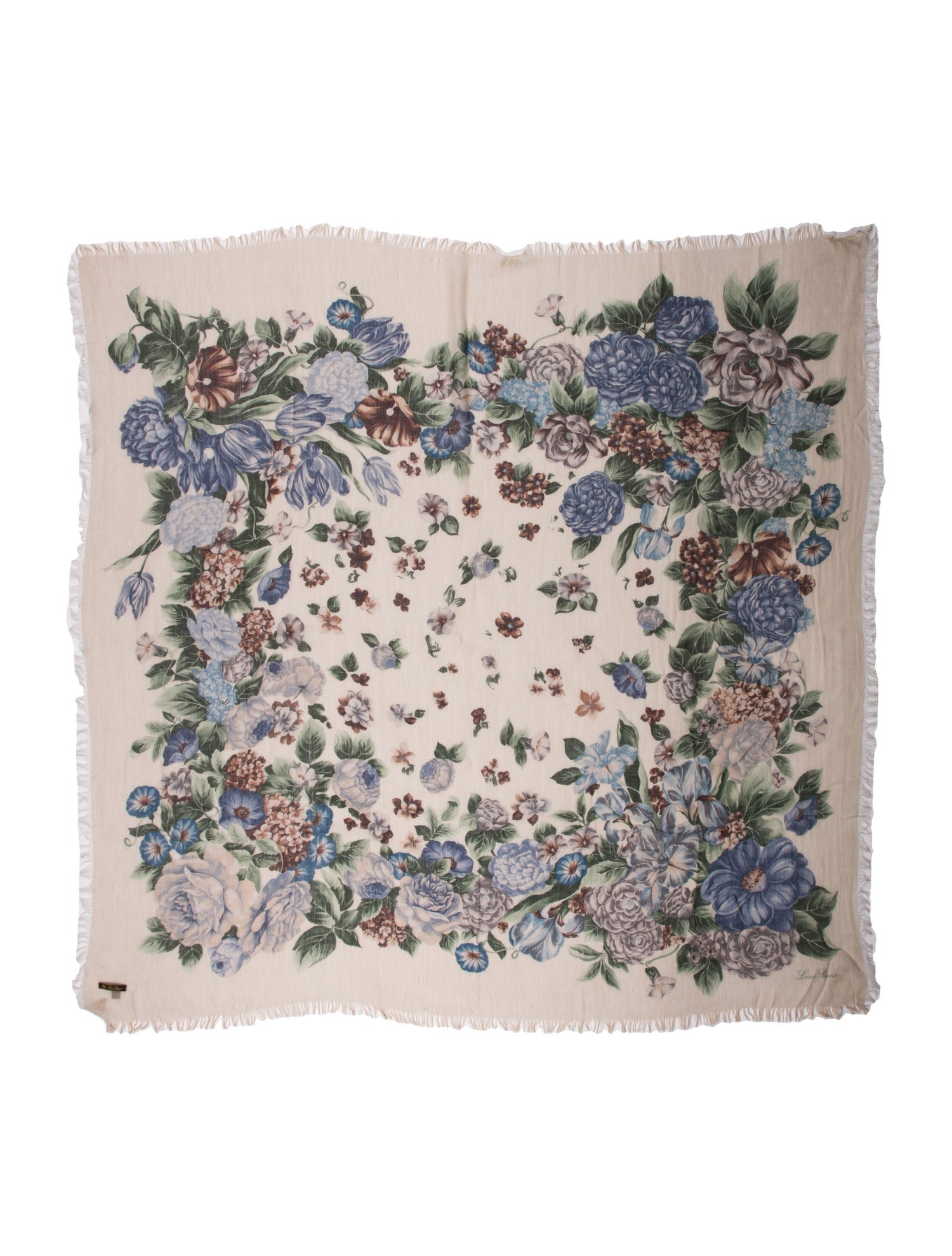 Loro Piana Silk Floral Print Scarf