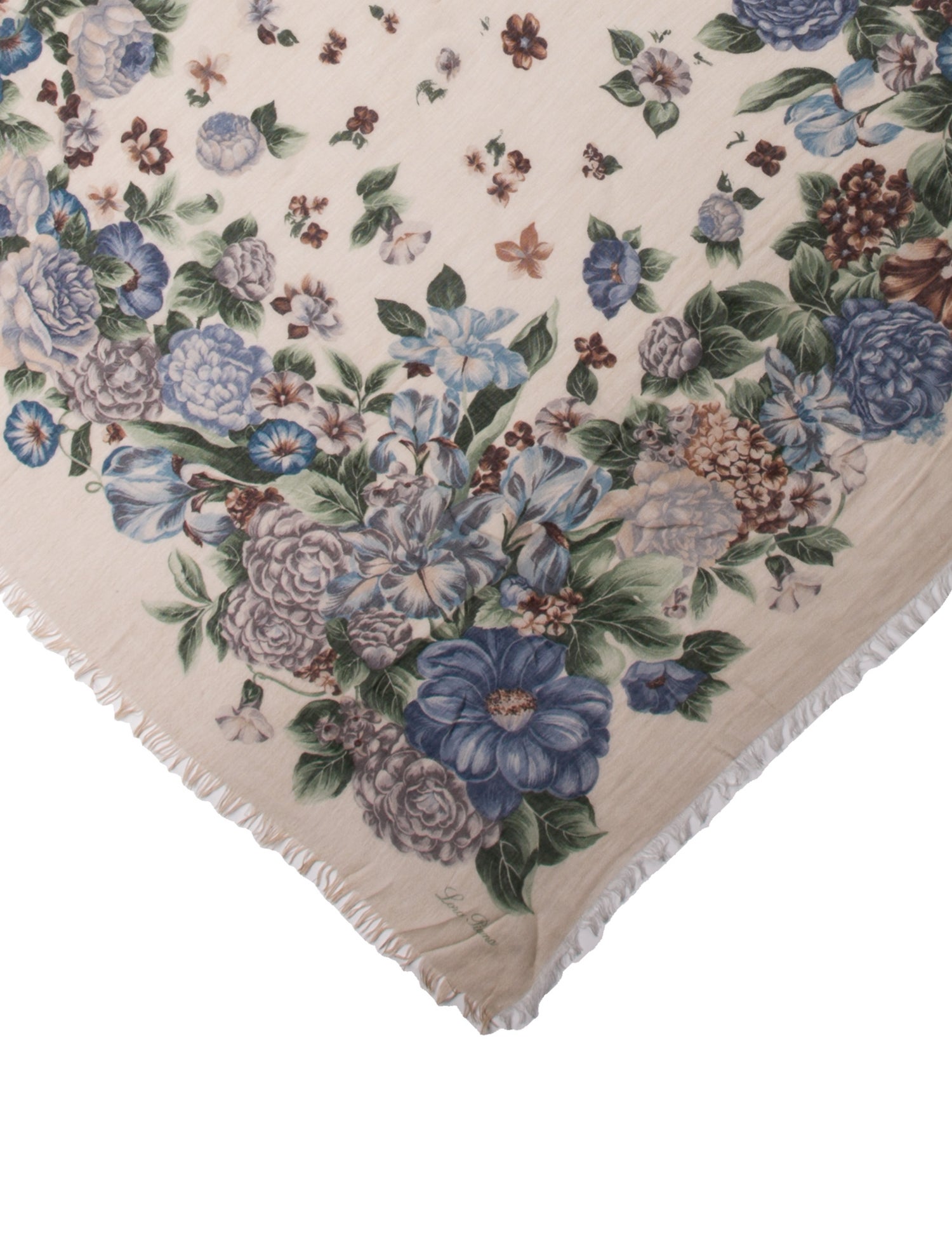 Loro Piana Silk Floral Print Scarf