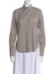 Loro Piana Striped Long Sleeve Button-Up Top