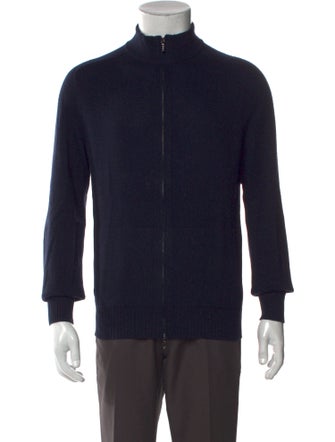 Loro Piana Baby Cashmere Mock Neck Cardigan