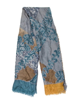 Loro Piana Cashmere Floral Print Scarf
