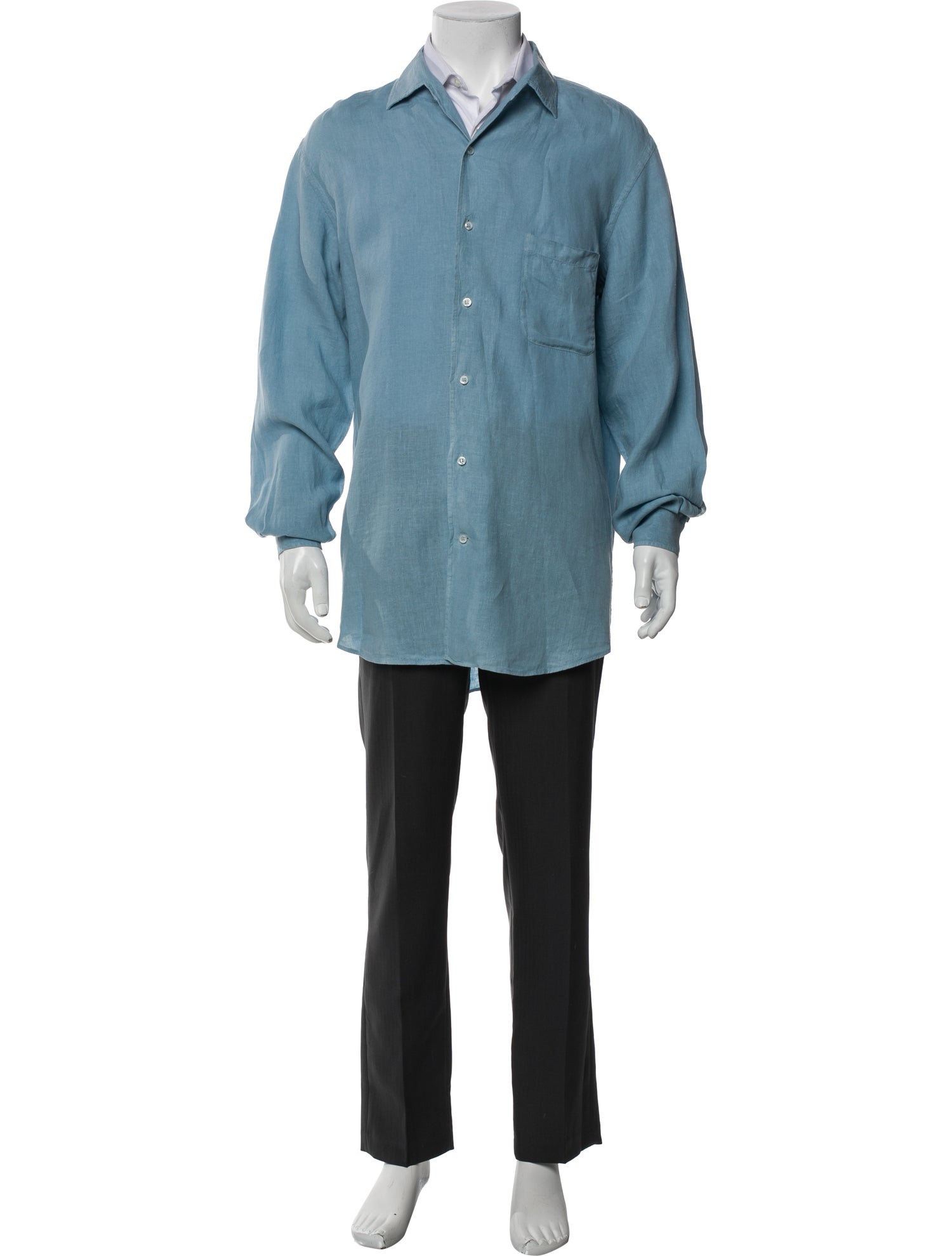 Loro Piana Linen Long Sleeve Dress Shirt