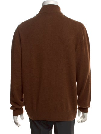 Loro Piana Cashmere Mock Neck Polo Sweater
