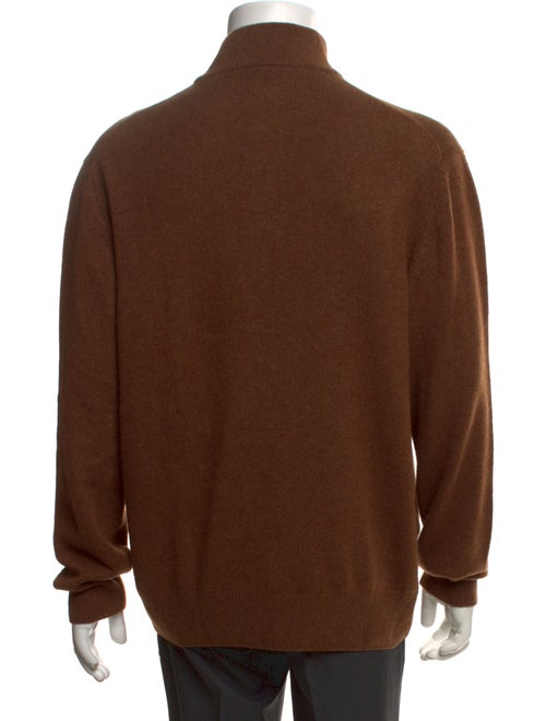 Loro Piana Cashmere Mock Neck Polo Sweater
