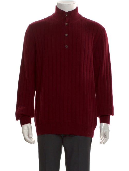 Loro Piana Cashmere Mock Neck Polo Sweater