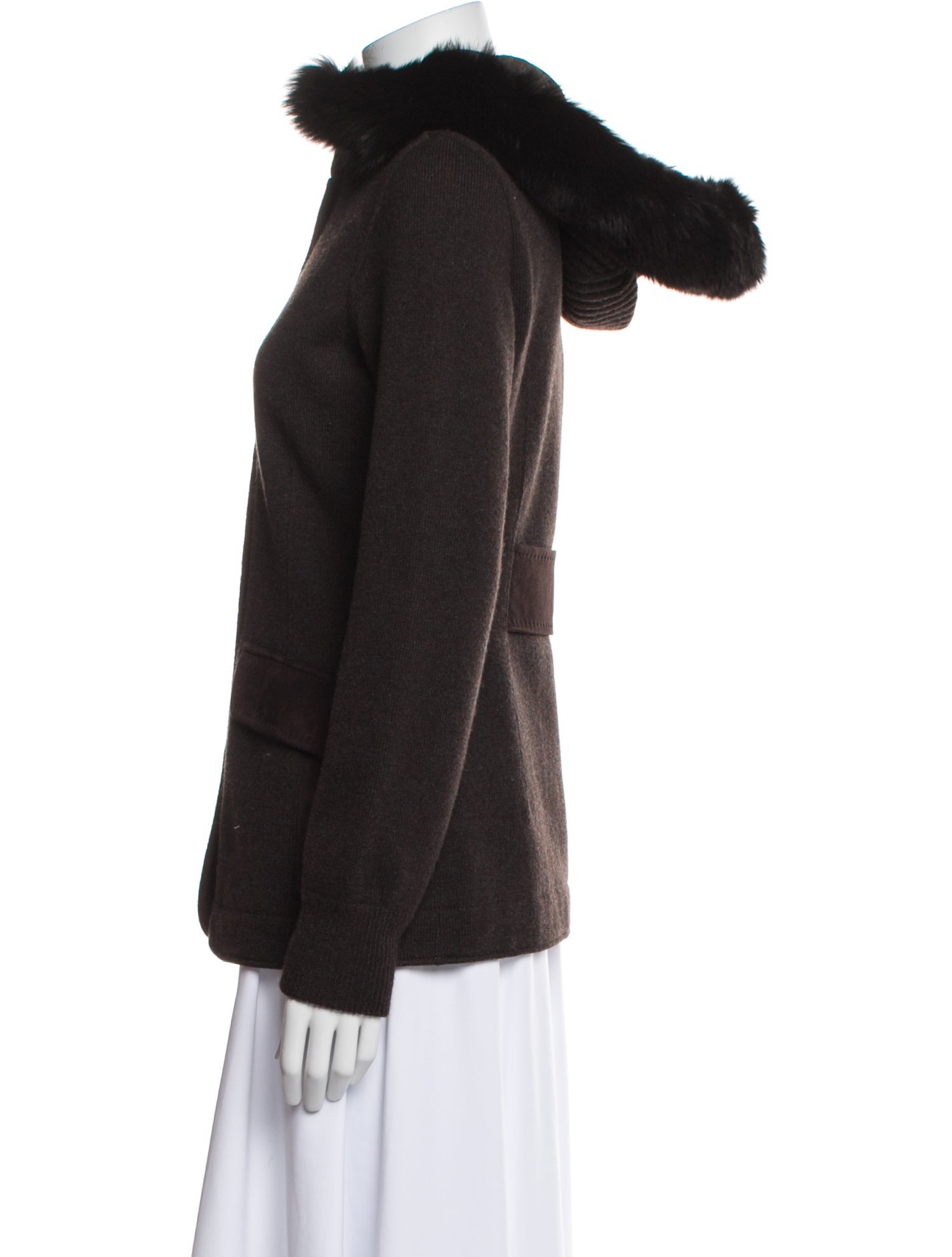 Loro Piana Fox Fur-Trimmed Cashmere Utility Jacket