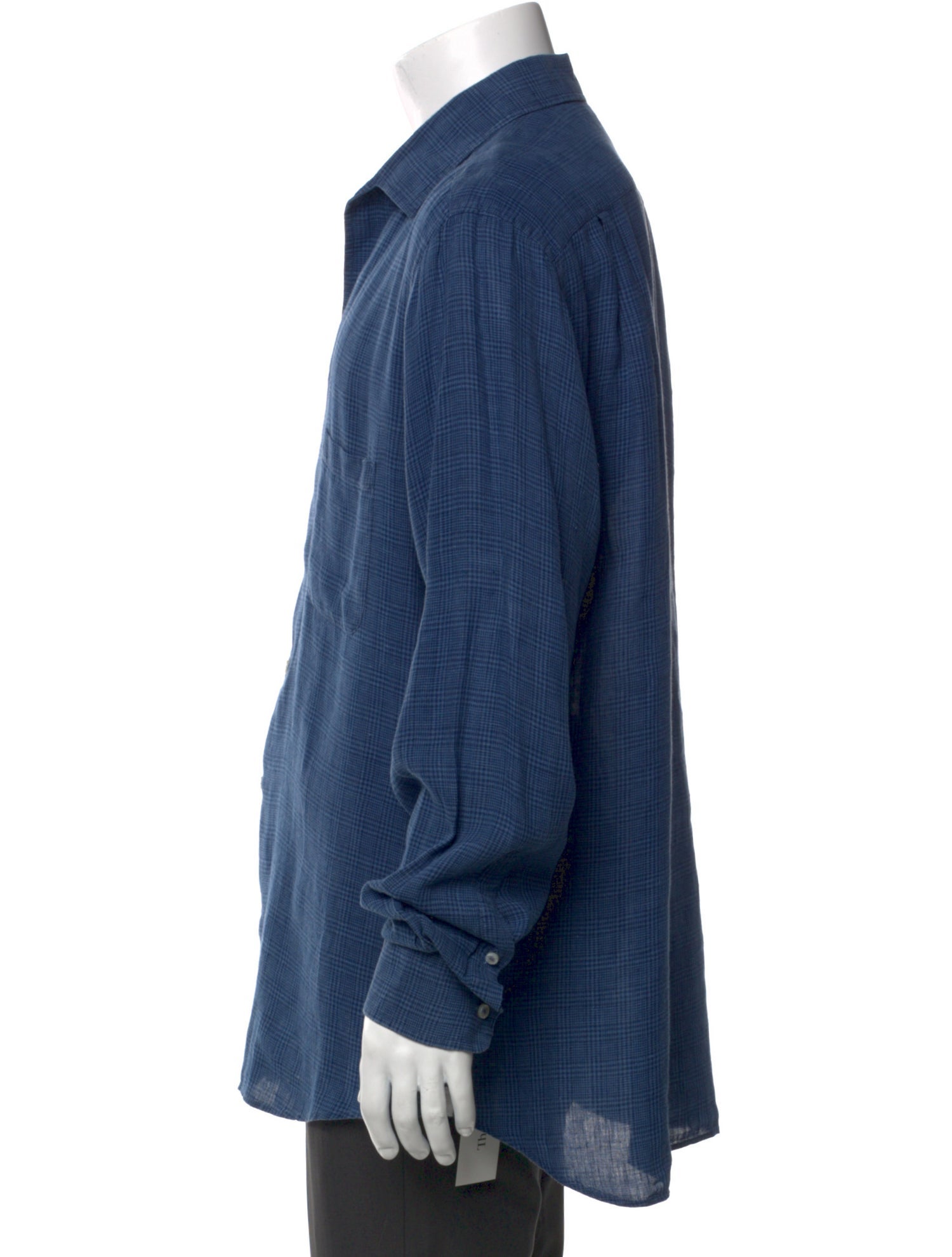 Loro Piana Linen Plaid Print Shirt