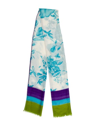 Loro Piana Cashmere Floral Print Scarf