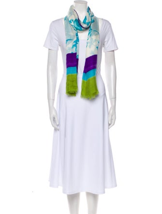 Loro Piana Cashmere Floral Print Scarf