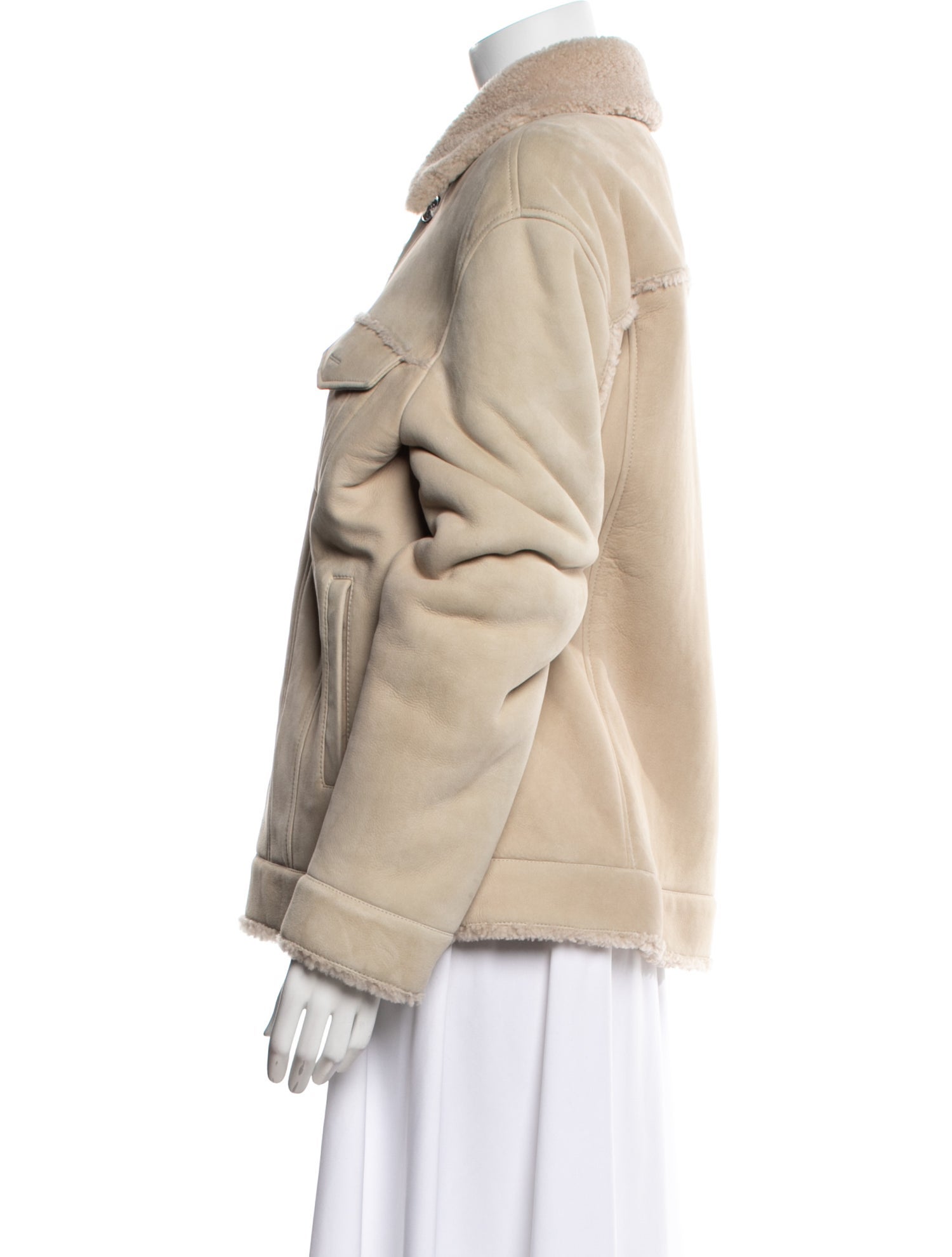 Loro Piana Heiden Bomber Lamb Fur Trucker Jacket