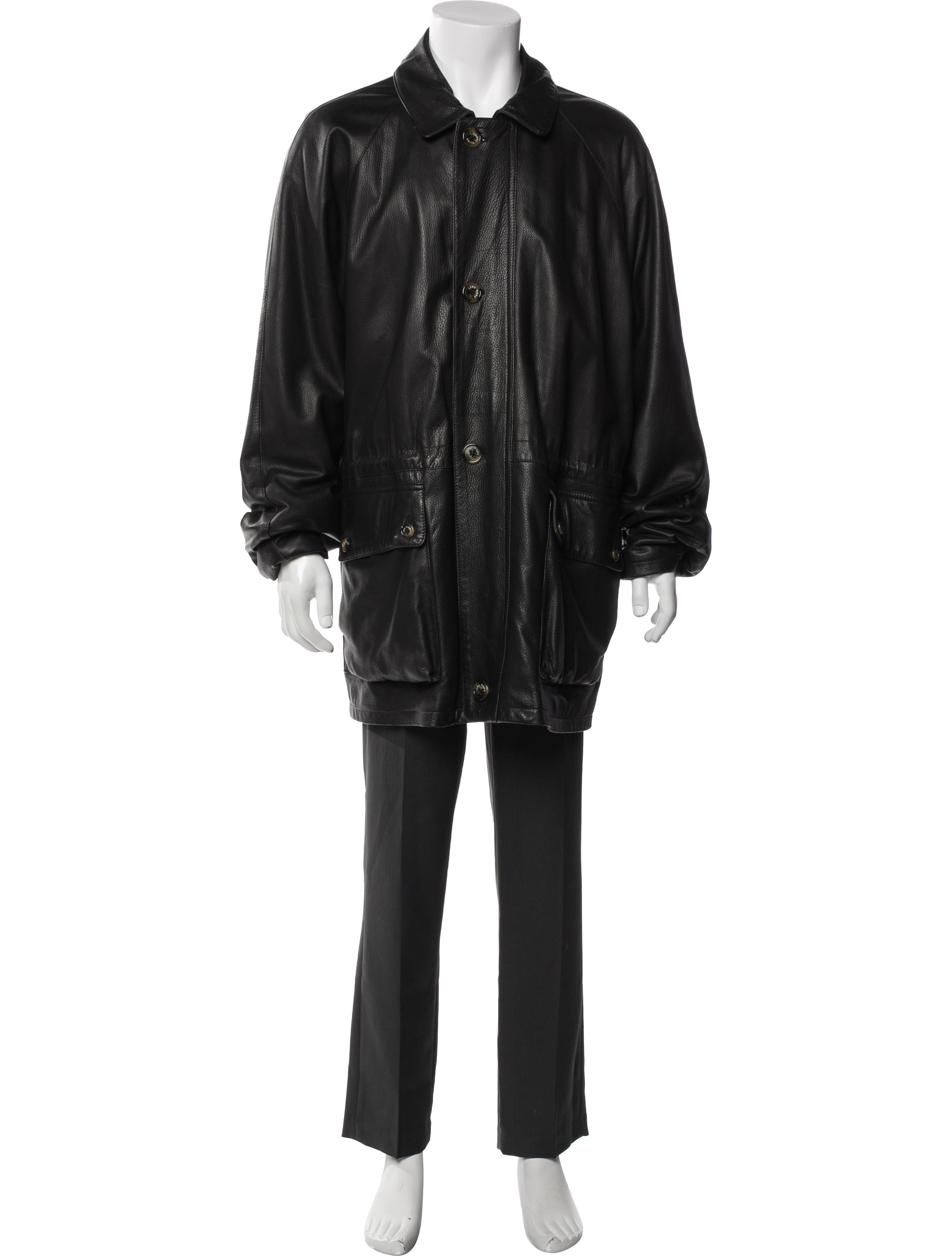 Loro Piana Leather Overcoat