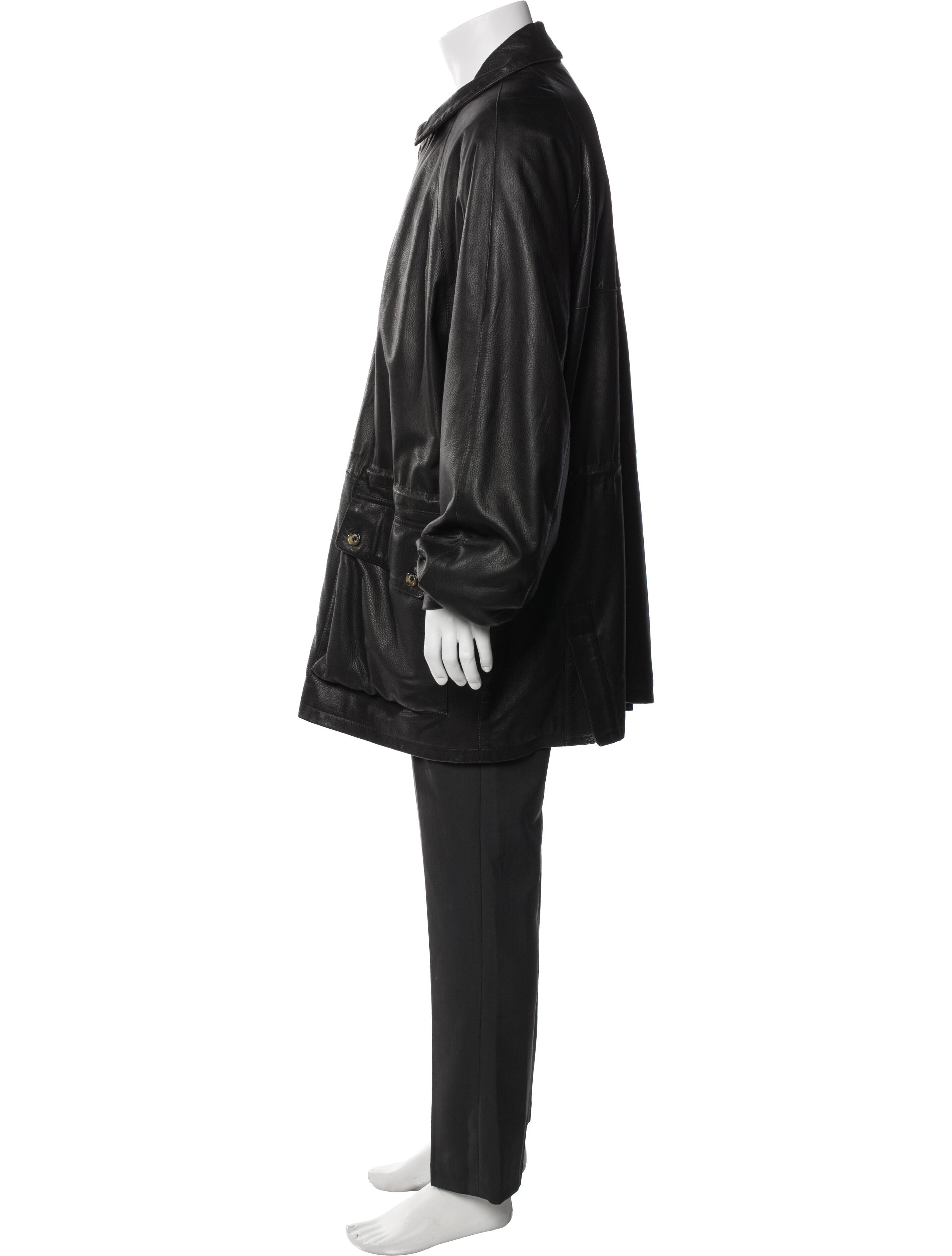 Loro Piana Leather Overcoat