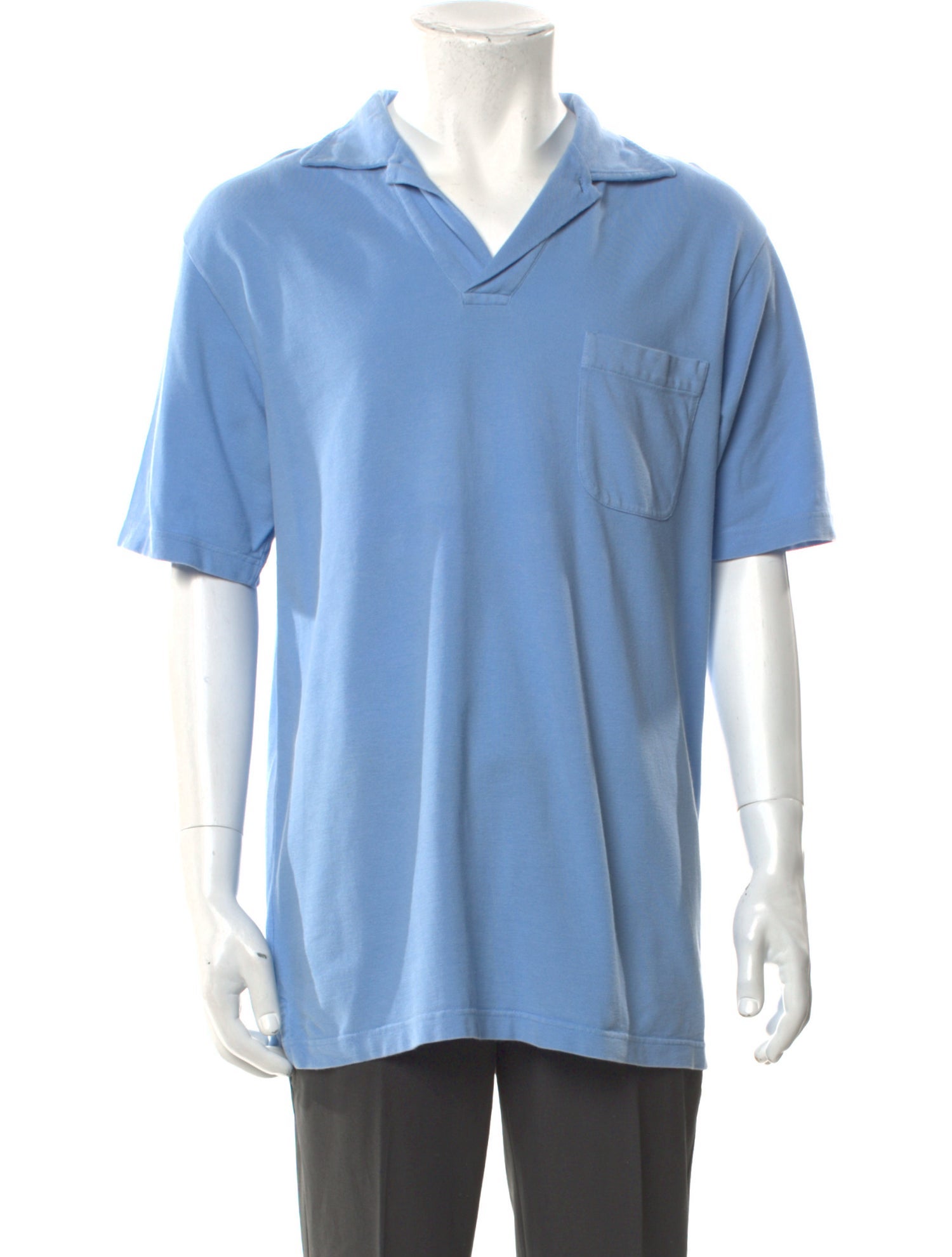 Loro Piana V-Neck Short Sleeve Polo Shirt
