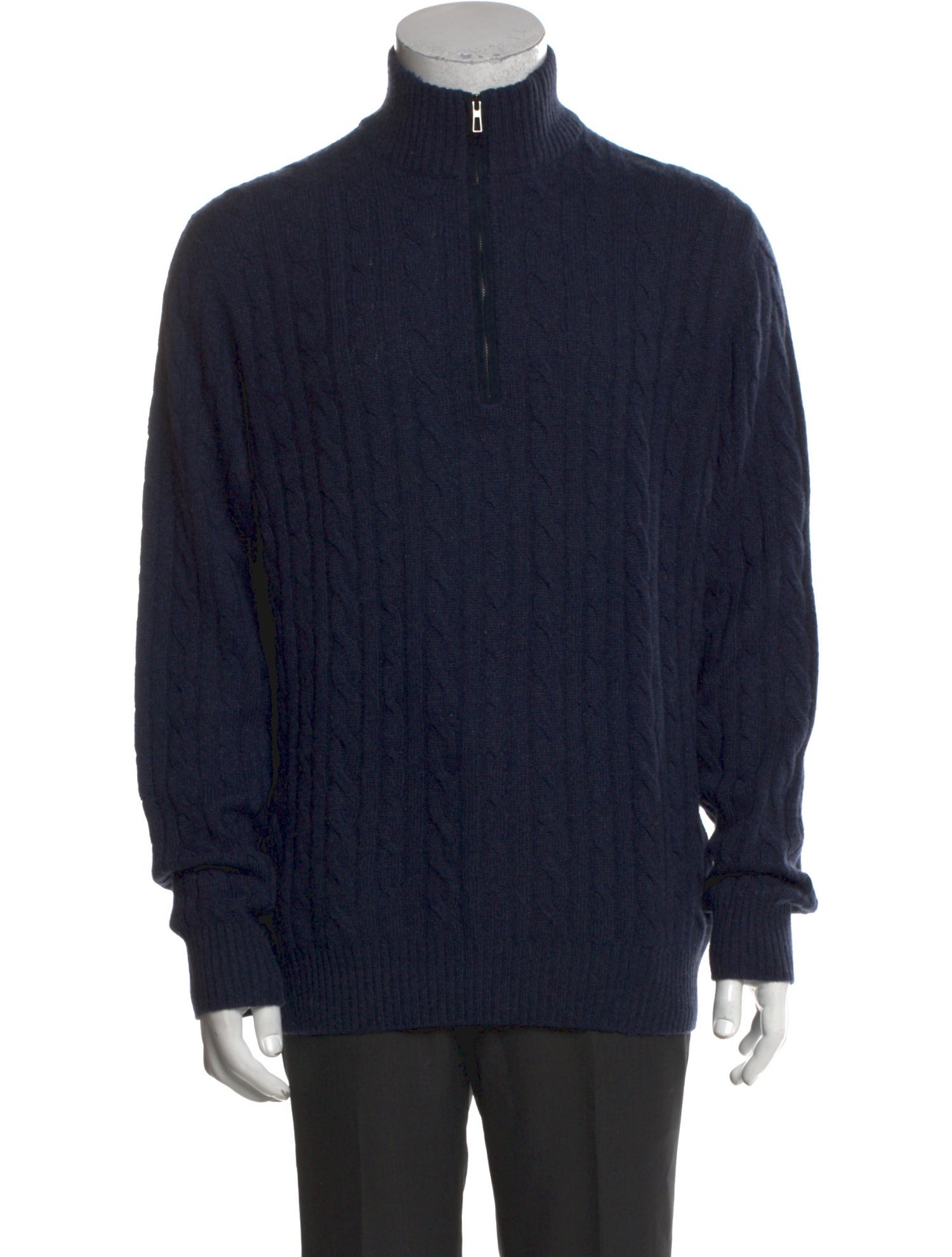 Loro Piana Treccia Cashmere Polo Sweater