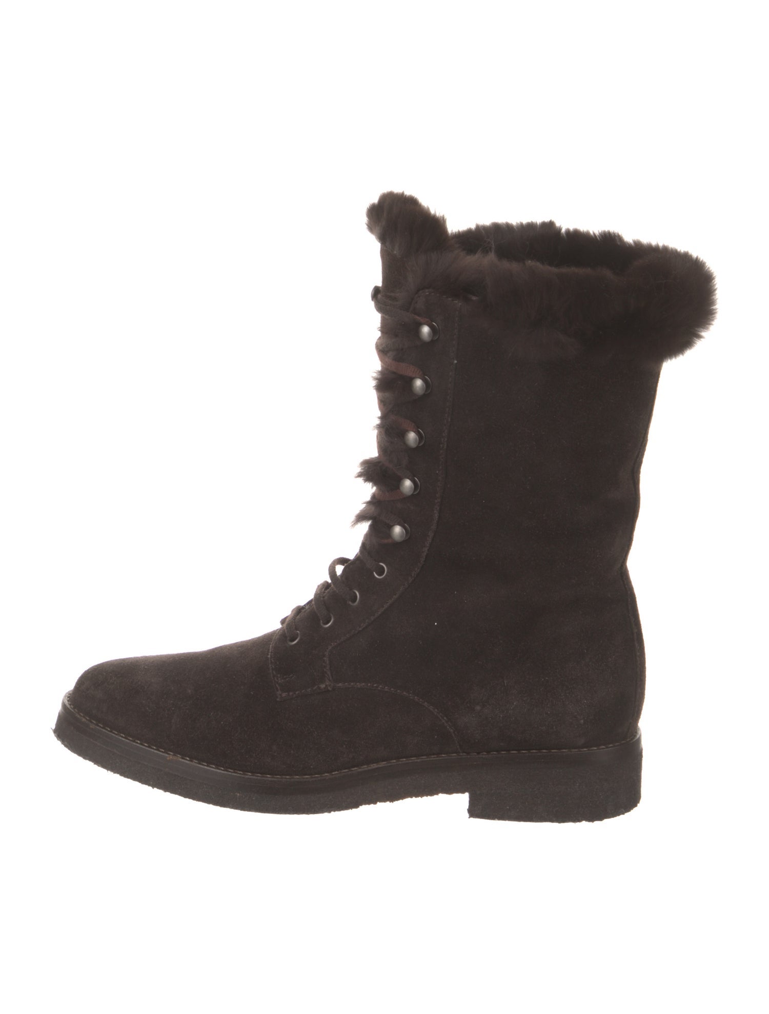 Loro Piana Snow Dream Walk Suede Lace-Up Boots