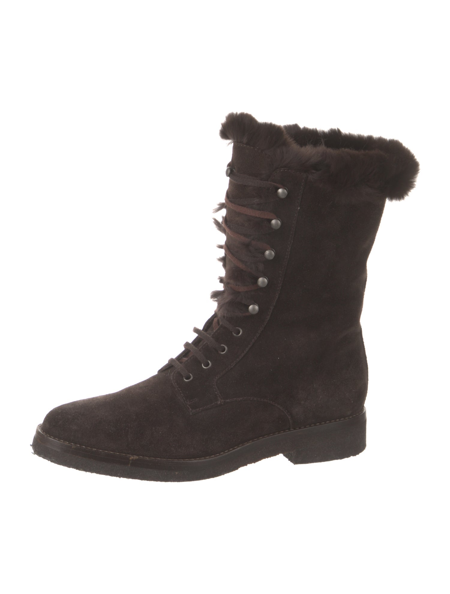 Loro Piana Snow Dream Walk Suede Lace-Up Boots