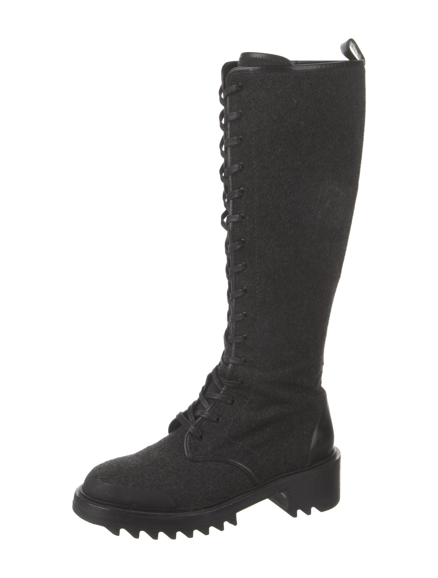 Tamara Mellon Leather Trim Embellishment Combat Boots