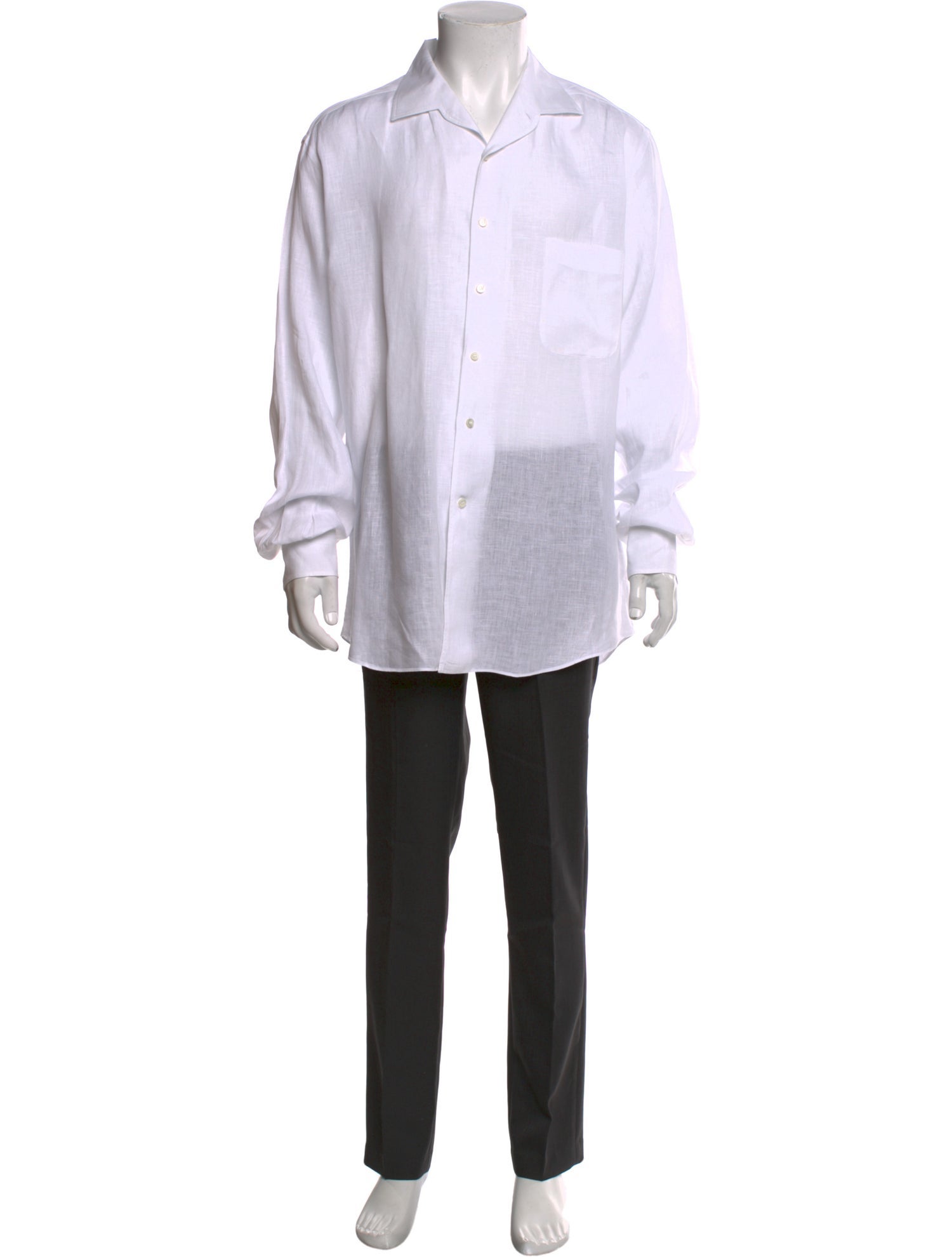 Loro Piana Andre Linen Tuxedo Shirt