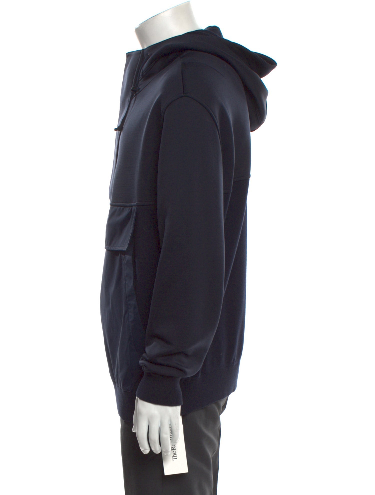 Loro Piana Colorblock Pattern Mock Neck Hoodie