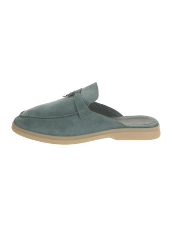 Loro Piana Suede Tassel Accents Mules