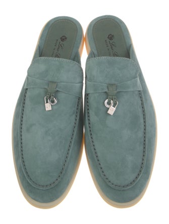 Loro Piana Suede Tassel Accents Mules