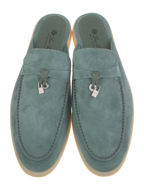 Loro Piana Suede Tassel Accents Mules
